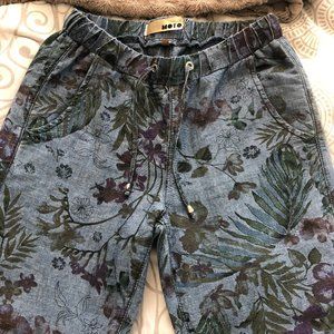 Topshop floral trousers - denim joggers